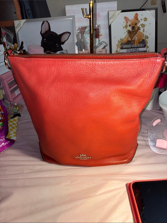 Coach Handbags - Coach Coach Abby Duffle in a salmon pink color pebbled leather bag!